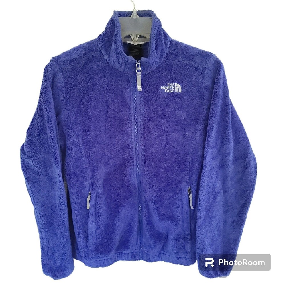 The North Face Girls LG 14- 16 Long Sleeve Fleece Jacket Full Zip Royal Blue